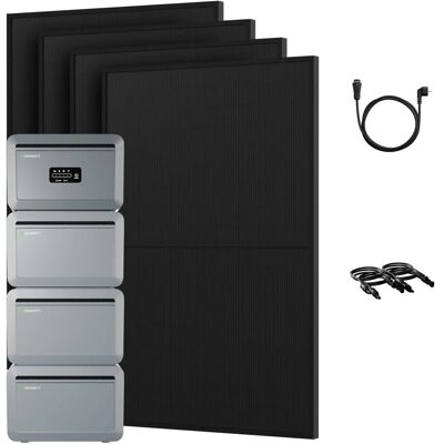 Growatt Balkonkraftwerk Set NEXA 2000 Speicher 8192 Wh mit 1800 W Bifazial Glas-Glas Full-Black Growatt Balkonkraftwerk Set NEXA 2000 Speicher 8192 Wh mit 1800 W Bifazial Glas-Glas Full-Black