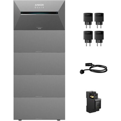 Anker SOLIX Solarbank 3 E2700 Pro Set 13.4kWh inkl. 4x Zusatzakku Smart Meter & 5x Smart Plug Anker SOLIX Solarbank 3 E2700 Pro Set 13.4kWh inkl. 4x Zusatzakku Smart Meter & 5x Smart Plug
