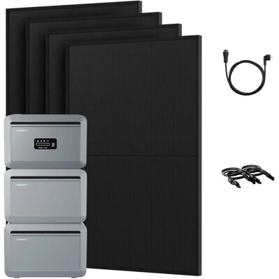 Growatt Balkonkraftwerk Set NEXA 2000 Speicher 6144 Wh mit 1800 W Bifazial Glas-Glas Full-Black Growatt Balkonkraftwerk Set NEXA 2000 Speicher 6144 Wh mit 1800 W Bifazial Glas-Glas Full-Black