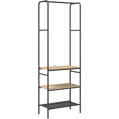vidaXL Kleiderständer mit Regalen Sonoma-Eiche 60 x 30 x 171 cm 868458 vidaXL Kleiderständer mit Regalen Sonoma-Eiche 60 x 30 x 171 cm 868458
