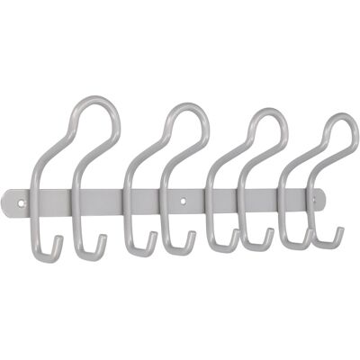 Siro Hakenleiste 1783 Metall Aluminium Länge 400 mm 8 Haken Siro Hakenleiste 1783 Metall Aluminium Länge 400 mm 8 Haken