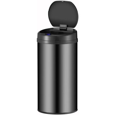 Juskys Mülleimer Rund mit Sensor 40 L Schwarz Juskys Mülleimer Rund mit Sensor 40 L Schwarz
