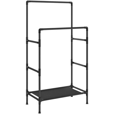 Songmics Kleiderständer mit 2 Stangen 157 cm x 85 cm x 46,5 cm Schwarz Songmics Kleiderständer mit 2 Stangen 157 cm x 85 cm x 46,5 cm Schwarz