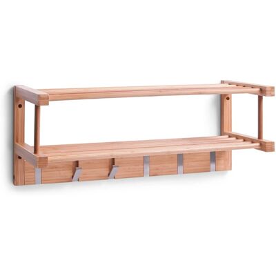 Zeller Wandgarderobe Bambus 60 cm x 24 cm x 24 cm Zeller Wandgarderobe Bambus 60 cm x 24 cm x 24 cm