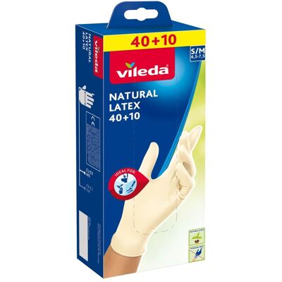 Vileda Einmalhandschuh NATURAL LATEX 40+10 S/M Vileda Einmalhandschuh NATURAL LATEX 40+10 S/M