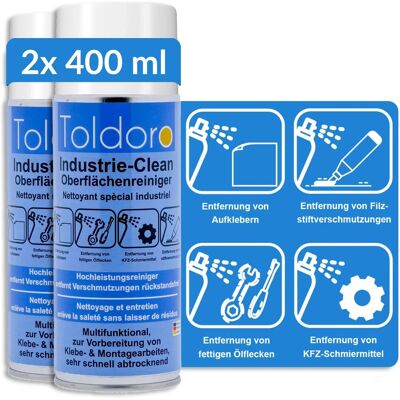 Toldoro 2x Toldoro Industriereiniger 400ml Etikettenentferner Maschinenreiniger Klebereste Entferner Klebstoffentferner Toldoro 2x Toldoro Industriereiniger 400ml Etikettenentferner Maschinenreiniger Klebereste Entferner Klebstoffentferner