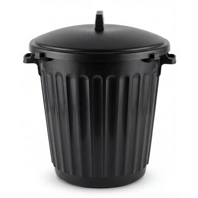 BigDean Mülltonne 80 Liter 55 cm Durchmesser Verschließbarer Deckel BigDean Mülltonne 80 Liter 55 cm Durchmesser Verschließbarer Deckel