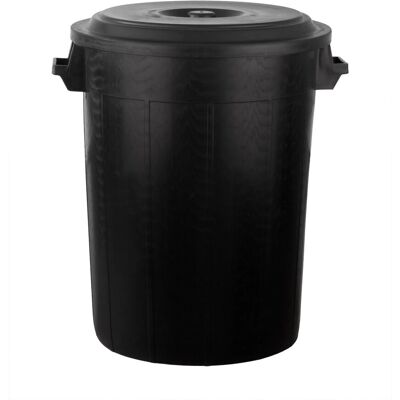 BigDean Universaltonne 50 Liter mit Deckel Allzweck Tonne Schwarz BigDean Universaltonne 50 Liter mit Deckel Allzweck Tonne Schwarz