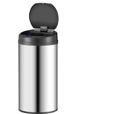 Juskys Mülleimer Rund mit Sensor 40 L Silber Juskys Mülleimer Rund mit Sensor 40 L Silber