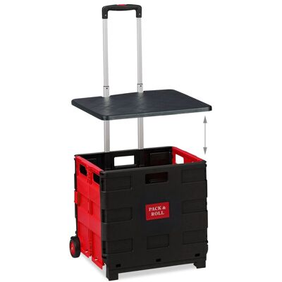 Relaxdays Einkaufstrolley ABS Aluminium Rot Klappbar 99 cm x 45,5 cm x 37,5 cm 3 kg Relaxdays Einkaufstrolley ABS Aluminium Rot Klappbar 99 cm x 45,5 cm x 37,5 cm 3 kg