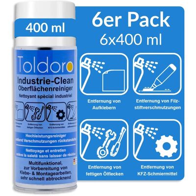 Toldoro 6x Toldoro Industriereiniger 400ml Etikettenentferner Maschinenreiniger Klebereste Entferner Klebstoffentferner Toldoro 6x Toldoro Industriereiniger 400ml Etikettenentferner Maschinenreiniger Klebereste Entferner Klebstoffentferner