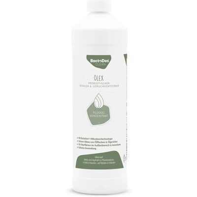 BactoDes Clean Ölex Probiotischer Ölflecken- und Geruchsentferner von Heizölgeruch in 1L Flasche BactoDes Clean Ölex Probiotischer Ölflecken- und Geruchsentferner von Heizölgeruch in 1L Flasche