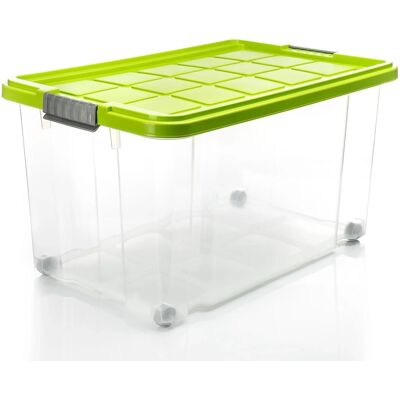 BigDean 3 Stück 60 L Aufbewahrungsbox mit Deckel Groß Limegrün Rtapelbare Robuste Box BigDean 3 Stück 60 L Aufbewahrungsbox mit Deckel Groß Limegrün Rtapelbare Robuste Box