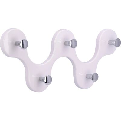 Siro Hakenleiste 01047 Kunststoff Weiß Chrom Länge 248 mm 5 Haken Siro Hakenleiste 01047 Kunststoff Weiß Chrom Länge 248 mm 5 Haken
