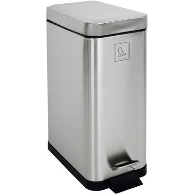 Svita STM10 Mülleimer Treteimer 10L Mit Inneneimer Softclose-Deckel Silber Svita STM10 Mülleimer Treteimer 10L Mit Inneneimer Softclose-Deckel Silber