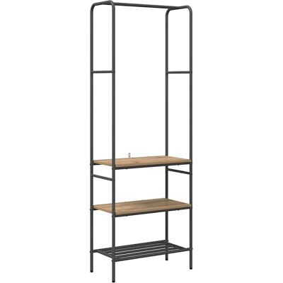 vidaXL Kleiderständer mit Regalen Artisan-Eiche 60 x 30 x 171 cm 868462 vidaXL Kleiderständer mit Regalen Artisan-Eiche 60 x 30 x 171 cm 868462