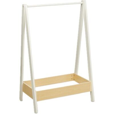 Relaxdays Kinderkleiderständer MDF Kiefernholz Weiß Natur Freistehend mit Ablagefach 99 cm x 64,5 cm x 42,5 cm 5,3 kg Relaxdays Kinderkleiderständer MDF Kiefernholz Weiß Natur Freistehend mit Ablagefach 99 cm x 64,5 cm x 42,5 cm 5,3 kg