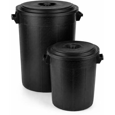 BigDean Universaltonne 100 & 50 Liter mit Deckel Allzweck Tonne Schwarz BigDean Universaltonne 100 & 50 Liter mit Deckel Allzweck Tonne Schwarz