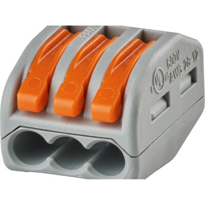 Wago Verbindungsklemme 4 mm² 3-polig Grau-Orange 50 Stück Wago Verbindungsklemme 4 mm² 3-polig Grau-Orange 50 Stück