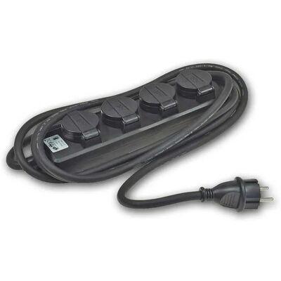 ChiliTec Außen-Steckdosenleiste 4-fach IP44 3m Zuleitung ChiliTec Außen-Steckdosenleiste 4-fach IP44 3m Zuleitung