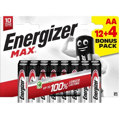 Energizer Max Mignon AA Batterien - Langlebige, Auslaufsicher, 10 Jahre Haltbarkeit Energizer Max Mignon AA Batterien - Langlebige, Auslaufsicher, 10 Jahre Haltbarkeit