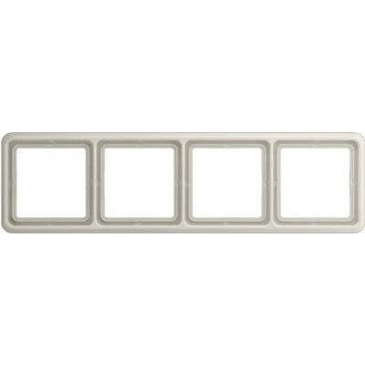 Jung Weiß 4-fach Rahmen - Für Horizontal/Vertikal - IP44 Jung Weiß 4-fach Rahmen - Für Horizontal/Vertikal - IP44