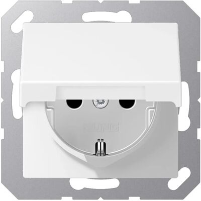 Jung A1520BFKLWWM - Weiß 1-fach IP44 Schuko Steckdose Jung A1520BFKLWWM - Weiß 1-fach IP44 Schuko Steckdose