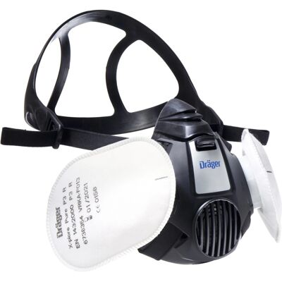 Dräger Halbmaske X-plore 3500 Handwerkerset Inkl. Pure P3 Partikelfilter Gr. M Dräger Halbmaske X-plore 3500 Handwerkerset Inkl. Pure P3 Partikelfilter Gr. M