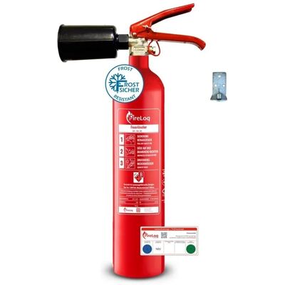 FireLoq 2kg Co2 Stahl Behälter Feuerlöscher 34B inkl. Prüfnachweis Wandhalter FireLoq 2kg Co2 Stahl Behälter Feuerlöscher 34B inkl. Prüfnachweis Wandhalter