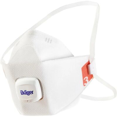 Dräger Feinstaubmaske X-plore 1930 V FFP3 mit Ventil Gr. M-L 10 Stück Weiß Dräger Feinstaubmaske X-plore 1930 V FFP3 mit Ventil Gr. M-L 10 Stück Weiß