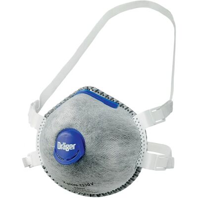Dräger Feinstaubmaske X-plore 1330 V Odour FFP3 mit Ventil 5 Stück Grau Dräger Feinstaubmaske X-plore 1330 V Odour FFP3 mit Ventil 5 Stück Grau