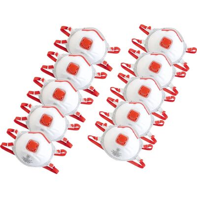Lux Tools Comfort LUX-TOOLS Feinstaubmaske FFP3 NR D 10 Stück Lux Tools Comfort LUX-TOOLS Feinstaubmaske FFP3 NR D 10 Stück