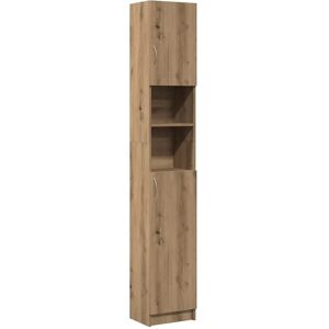 vidaXL Badezimmerschrank Artisan Oak 32x25,5x190 cm Holzwerkstoff 856049 vidaXL Badezimmerschrank Artisan Oak 32x25,5x190 cm Holzwerkstoff 856049
