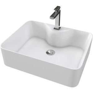 Aurlane Waschbecken Fjord 48 cm Rechteckig Abgerundet Weiß Aurlane Waschbecken Fjord 48 cm Rechteckig Abgerundet Weiß