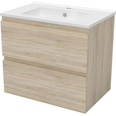 AICA Waschbecken mit Unterschrank 60 cm Aalst Badmöbel Set Waschtisch mit Unterschrank Eiche Matt Softclose 2 tlg. AICA Waschbecken mit Unterschrank 60 cm Aalst Badmöbel Set Waschtisch mit Unterschrank Eiche Matt Softclose 2 tlg.
