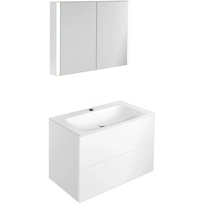 Keuco Badmöbel-Set Seis 100 cm 3-teilig Waschtisch Unterbau und Spiegelschrank Keuco Badmöbel-Set Seis 100 cm 3-teilig Waschtisch Unterbau und Spiegelschrank