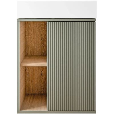 Bernstein Waschbecken mit Waschtischunterschrank BELDIVO 50 cm Türanschlag Rechts Seidengrau Bernstein Waschbecken mit Waschtischunterschrank BELDIVO 50 cm Türanschlag Rechts Seidengrau