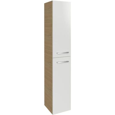 FACKELMANN Hochschrank - Sandeiche/Weiss - 2 Türen - Badezimmer FACKELMANN Hochschrank - Sandeiche/Weiss - 2 Türen - Badezimmer