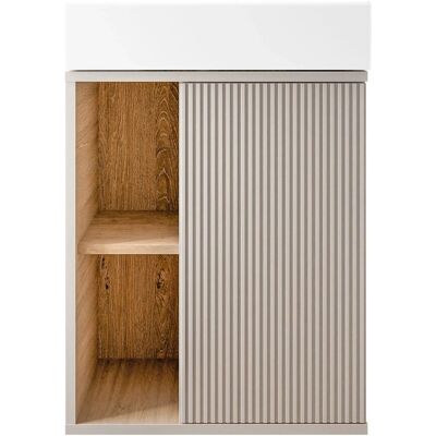 Bernstein Waschbecken mit Waschtischunterschrank BELDIVO 50 cm Türanschlag Rechts Aprikot Bernstein Waschbecken mit Waschtischunterschrank BELDIVO 50 cm Türanschlag Rechts Aprikot