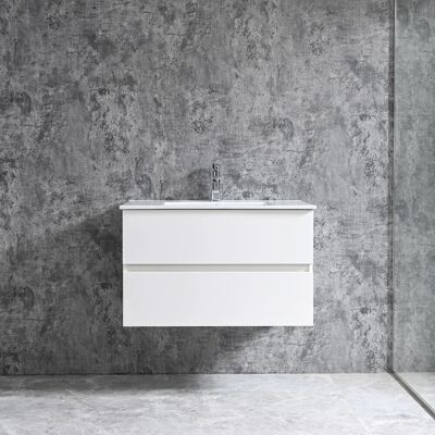 Sanotechnik Einzelwaschtisch Corbo 80 cm Weiß mit Softclose Sanotechnik Einzelwaschtisch Corbo 80 cm Weiß mit Softclose