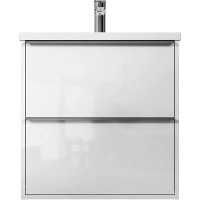 AM.PM Waschtischunterschrank Flash mit Becken Weiß Glänzend 2 Schubladen 60 cm AM.PM Waschtischunterschrank Flash mit Becken Weiß Glänzend 2 Schubladen 60 cm