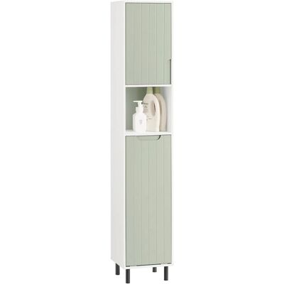 SoBuy Hoher Schrank - Verstellbares Regal - Wäschekorb - Badezimmer SoBuy Hoher Schrank - Verstellbares Regal - Wäschekorb - Badezimmer