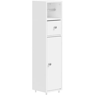 SoBuy Badezimmerschrank mit Rollenhalter Toilettenschrank Nischenregal 20x85x20cm Weiß BZR219-W SoBuy Badezimmerschrank mit Rollenhalter Toilettenschrank Nischenregal 20x85x20cm Weiß BZR219-W