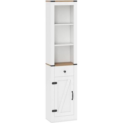 Costway Badezimmerschrank Schmal Badschrank Hochschrank mit Schublade Costway Badezimmerschrank Schmal Badschrank Hochschrank mit Schublade