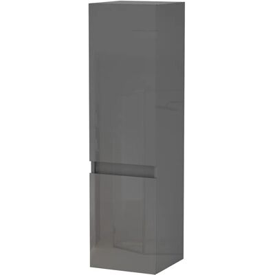 AICA Badezimmerschrank Aalst 110 cm Hochschrank mit 2 Türen Softclose Grifflos Hochglanz Anthrazit Hängend AICA Badezimmerschrank Aalst 110 cm Hochschrank mit 2 Türen Softclose Grifflos Hochglanz Anthrazit Hängend