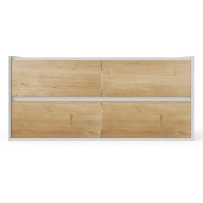 Vente-unique Waschbeckenunterschrank Lannick Naturfarben Hell Weiß 120 cm Vente-unique Waschbeckenunterschrank Lannick Naturfarben Hell Weiß 120 cm