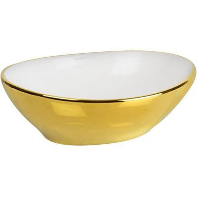 Kerra Aufsatzwaschbecken KR-707 Weiß Gold Kerra Aufsatzwaschbecken KR-707 Weiß Gold