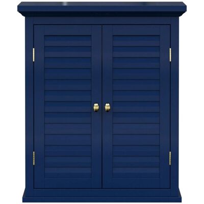 Teamson Home Wandregal - Stilvolles Marineblau mit Schiebetüren Teamson Home Wandregal - Stilvolles Marineblau mit Schiebetüren