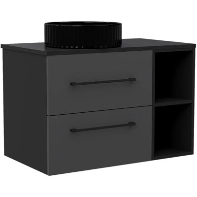 AICA Waschtisch mit Unterschrank 80 cm Kross Badmöbel Set 36 cm Aufsatzbecken Softclose Schubladen mit Staufach AICA Waschtisch mit Unterschrank 80 cm Kross Badmöbel Set 36 cm Aufsatzbecken Softclose Schubladen mit Staufach