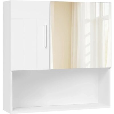 EUGAD Spiegelschrank mit Tür 5 Fächern aus E1-MDF EUGAD Spiegelschrank mit Tür 5 Fächern aus E1-MDF